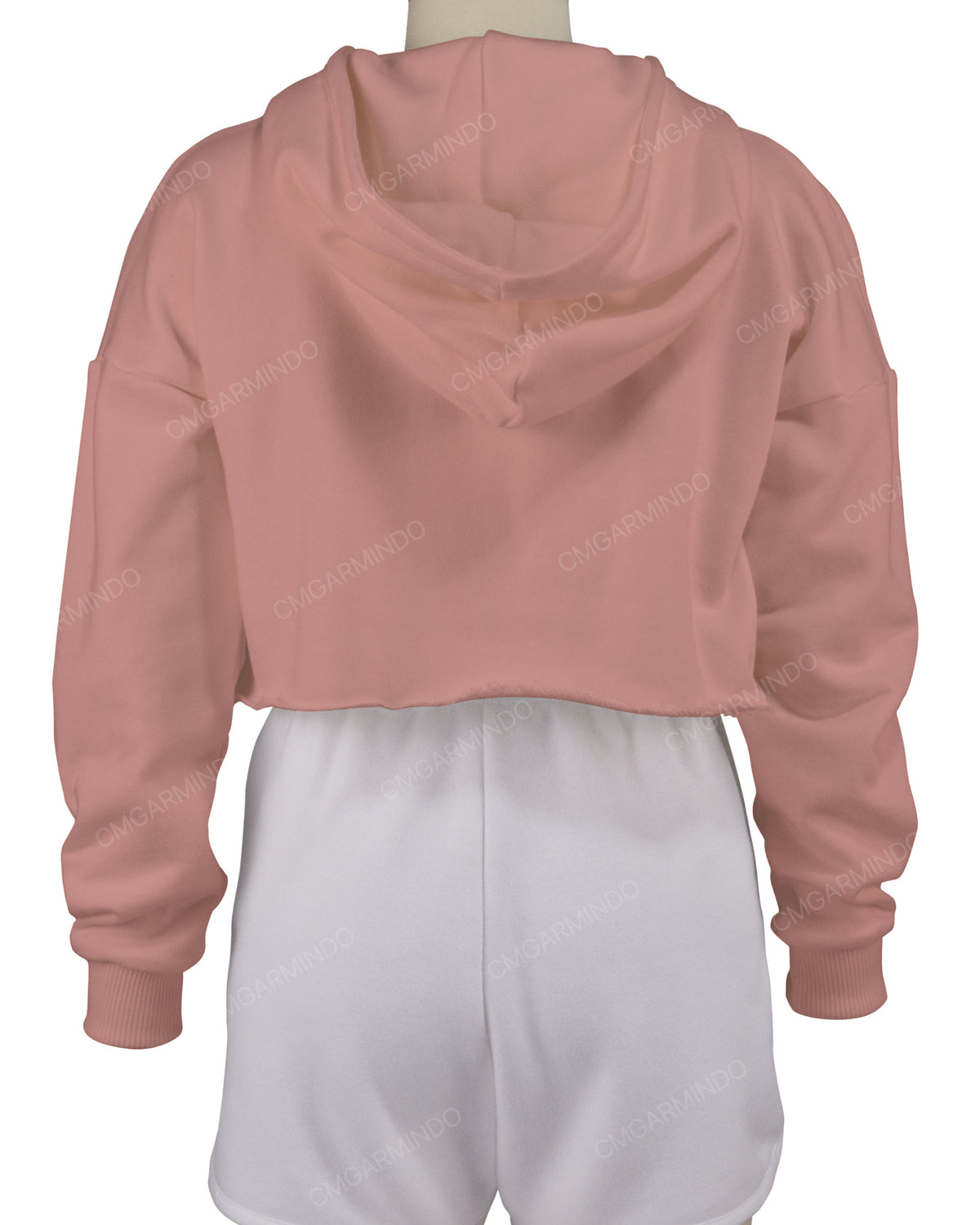 Raw Edge Crop Hoodie
