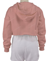 Raw Edge Crop Hoodie