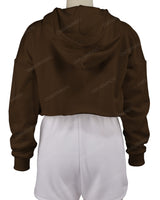 Raw Edge Crop Hoodie