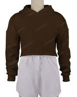 Raw Edge Crop Hoodie