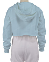 Raw Edge Crop Hoodie