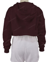 Raw Edge Crop Hoodie