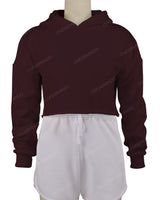 Raw Edge Crop Hoodie