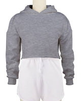 Raw Edge Crop Hoodie