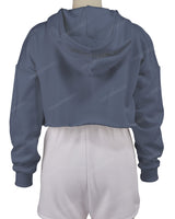 Raw Edge Crop Hoodie