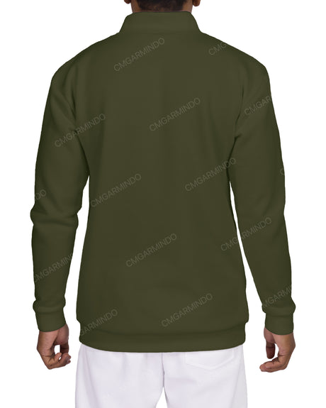1/4 Zip High Neck Sweatshirt