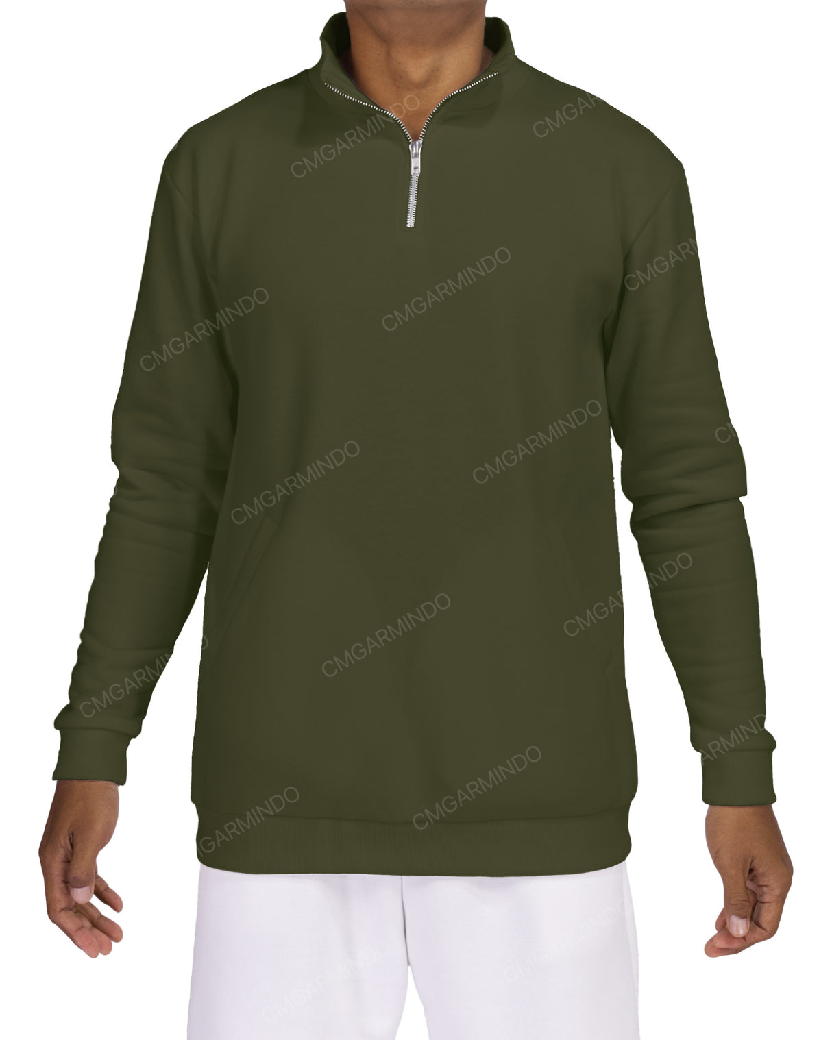 1/4 Zip High Neck Sweatshirt