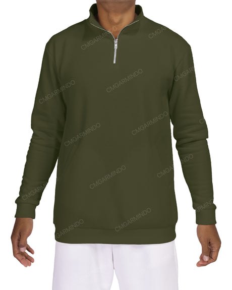 1/4 Zip High Neck Sweatshirt