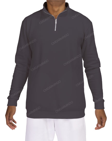 1/4 Zip High Neck Sweatshirt
