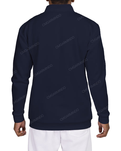 1/4 Zip High Neck Sweatshirt