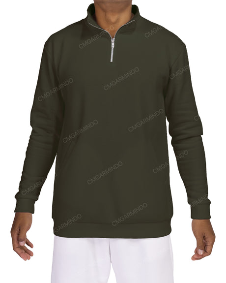 1/4 Zip High Neck Sweatshirt