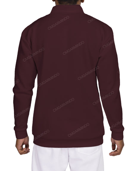 1/4 Zip High Neck Sweatshirt