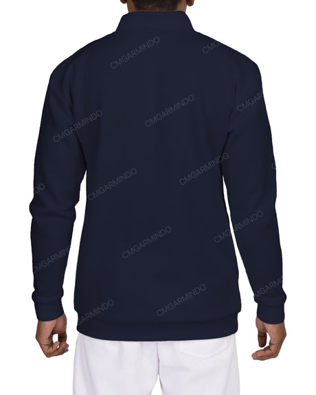 1/4 Zip High Neck Sweatshirt