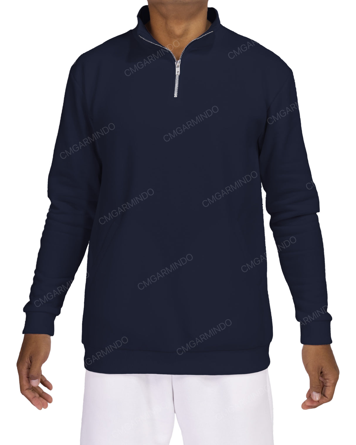 1/4 Zip High Neck Sweatshirt