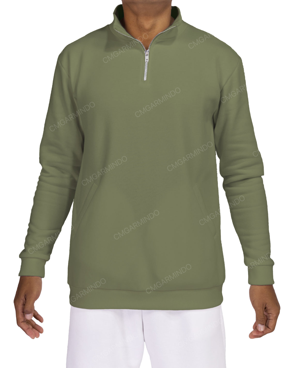 1/4 Zip High Neck Sweatshirt