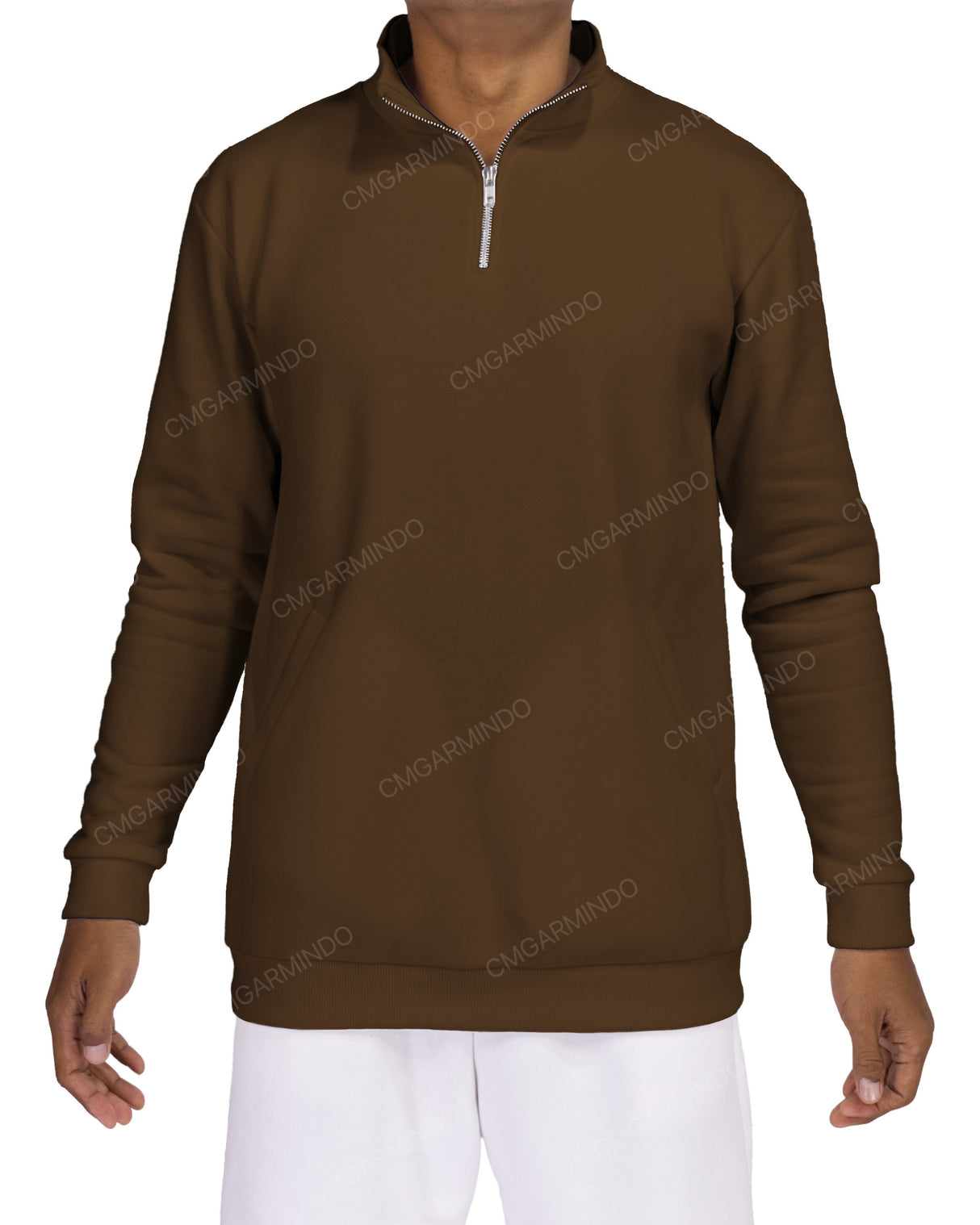 1/4 Zip High Neck Sweatshirt