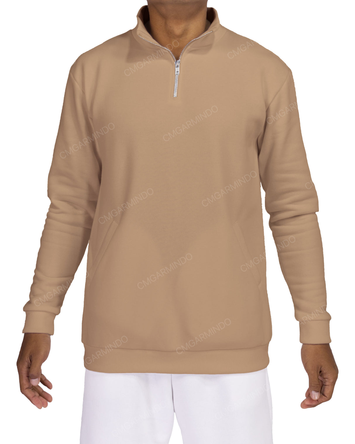 1/4 Zip High Neck Sweatshirt