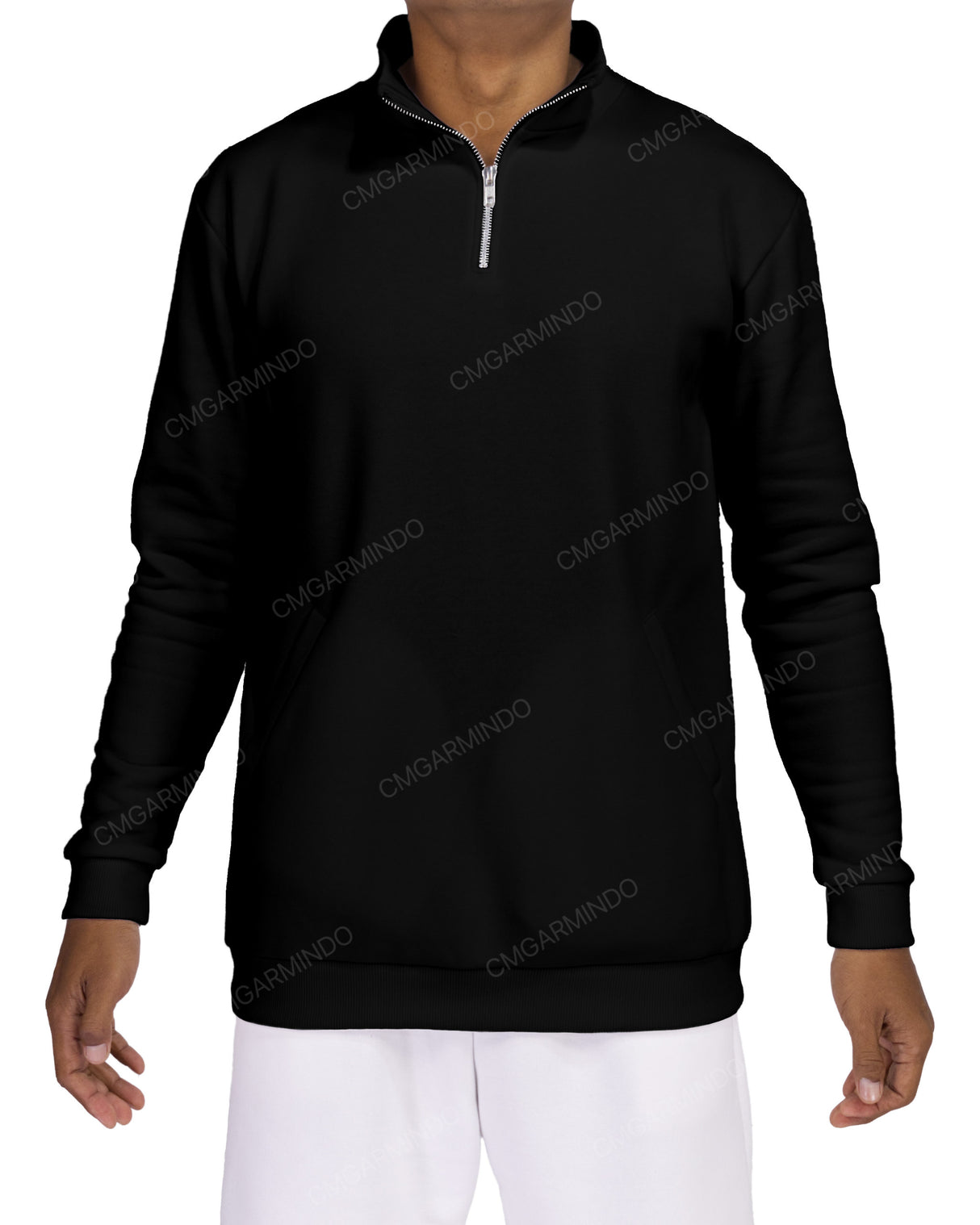 1/4 Zip High Neck Sweatshirt