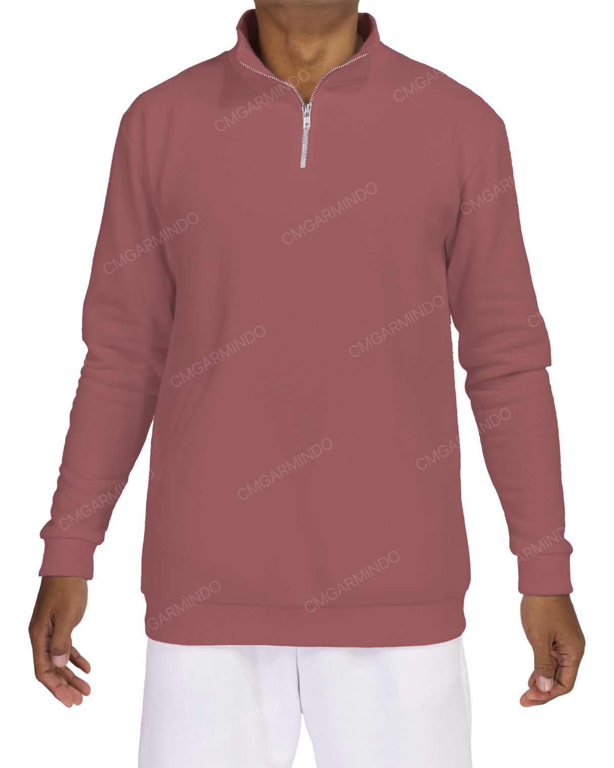 1/4 Zip High Neck Sweatshirt