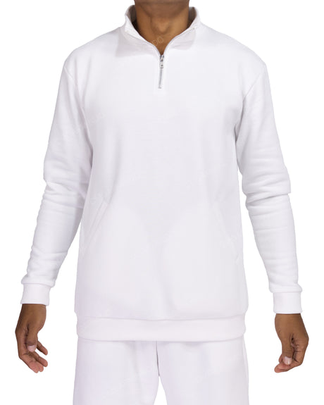 1/4 Zip High Neck Sweatshirt