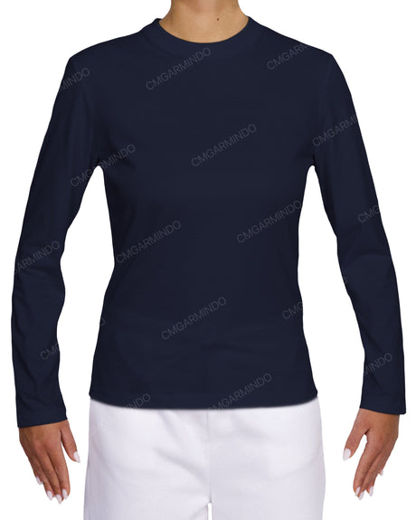 Fitted Long Sleeve Crew Neck T-Shirt