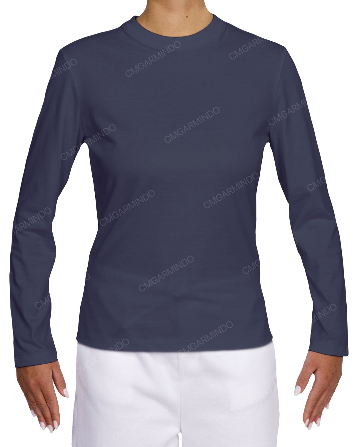 Fitted Long Sleeve Crew Neck T-Shirt