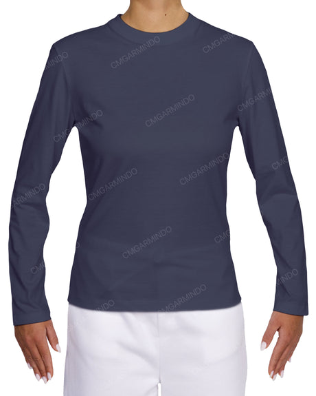 Fitted Long Sleeve Crew Neck T-Shirt