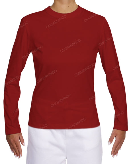 Fitted Long Sleeve Crew Neck T-Shirt