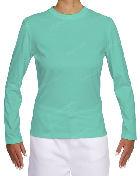 Fitted Long Sleeve Crew Neck T-Shirt