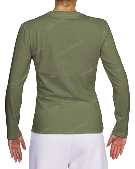 Fitted Long Sleeve Crew Neck T-Shirt