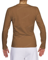 Fitted Long Sleeve Crew Neck T-Shirt