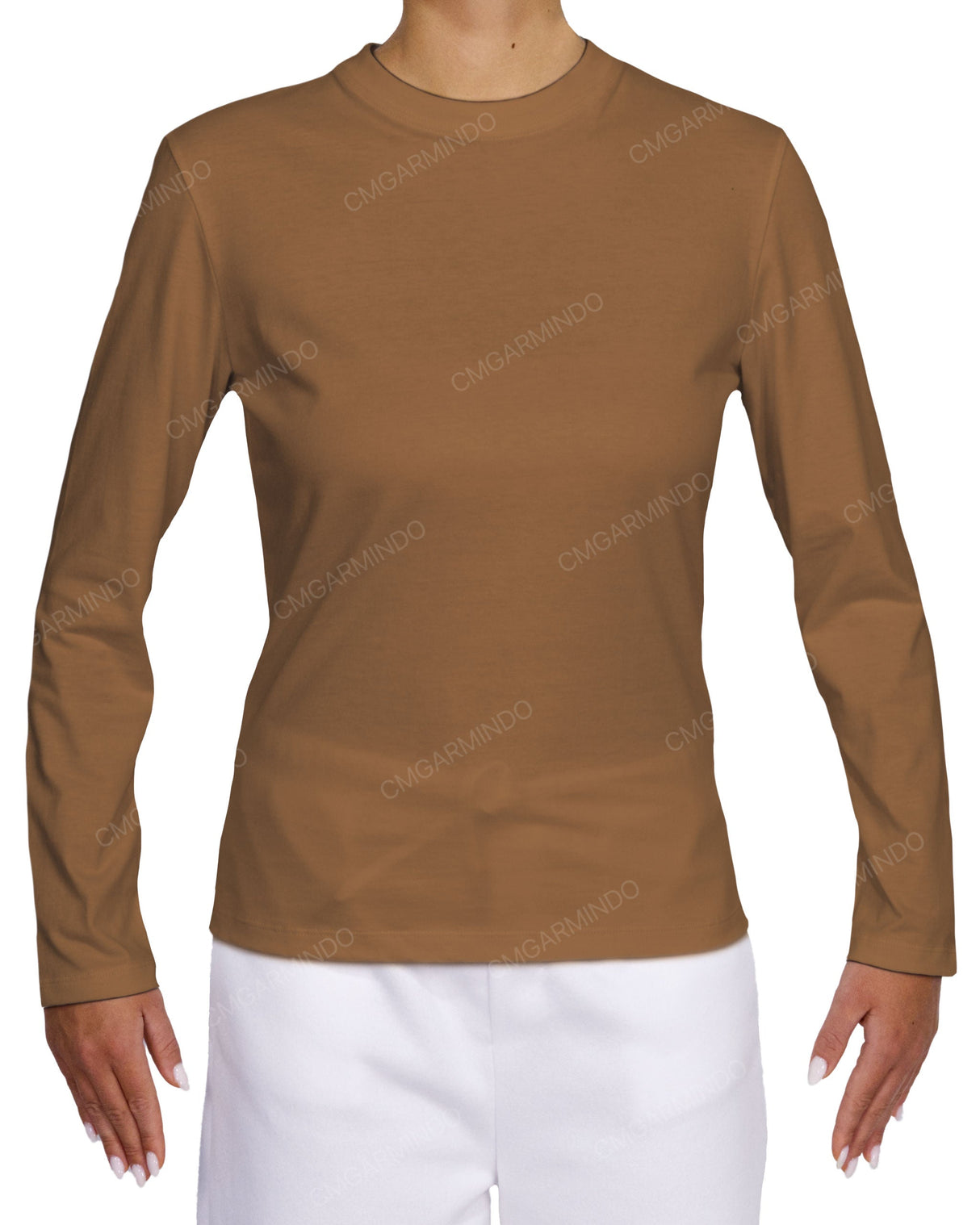 Fitted Long Sleeve Crew Neck T-Shirt