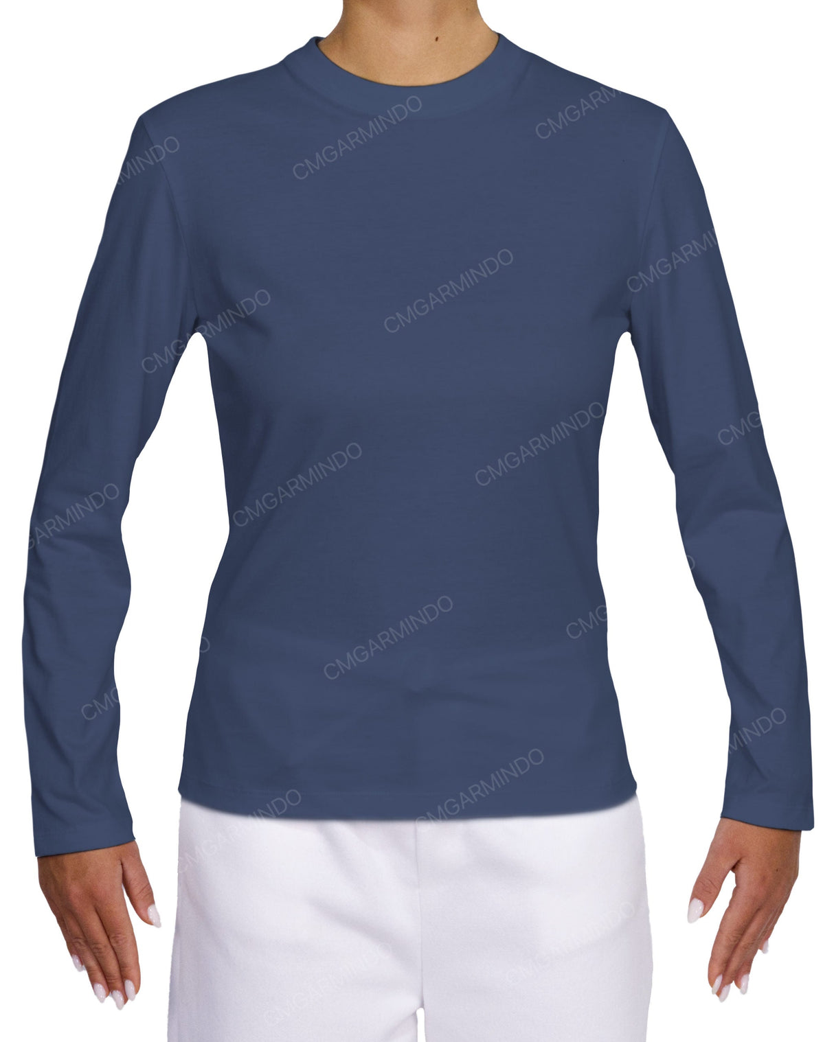 Fitted Long Sleeve Crew Neck T-Shirt