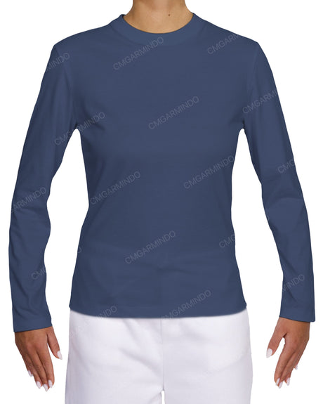 Fitted Long Sleeve Crew Neck T-Shirt