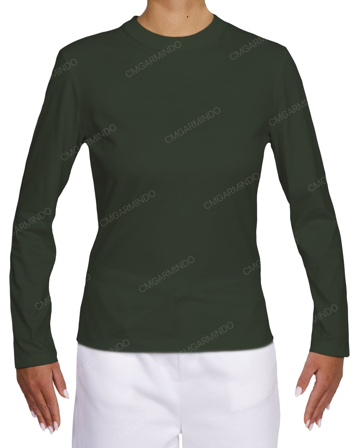 Fitted Long Sleeve Crew Neck T-Shirt