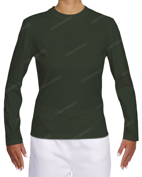 Fitted Long Sleeve Crew Neck T-Shirt