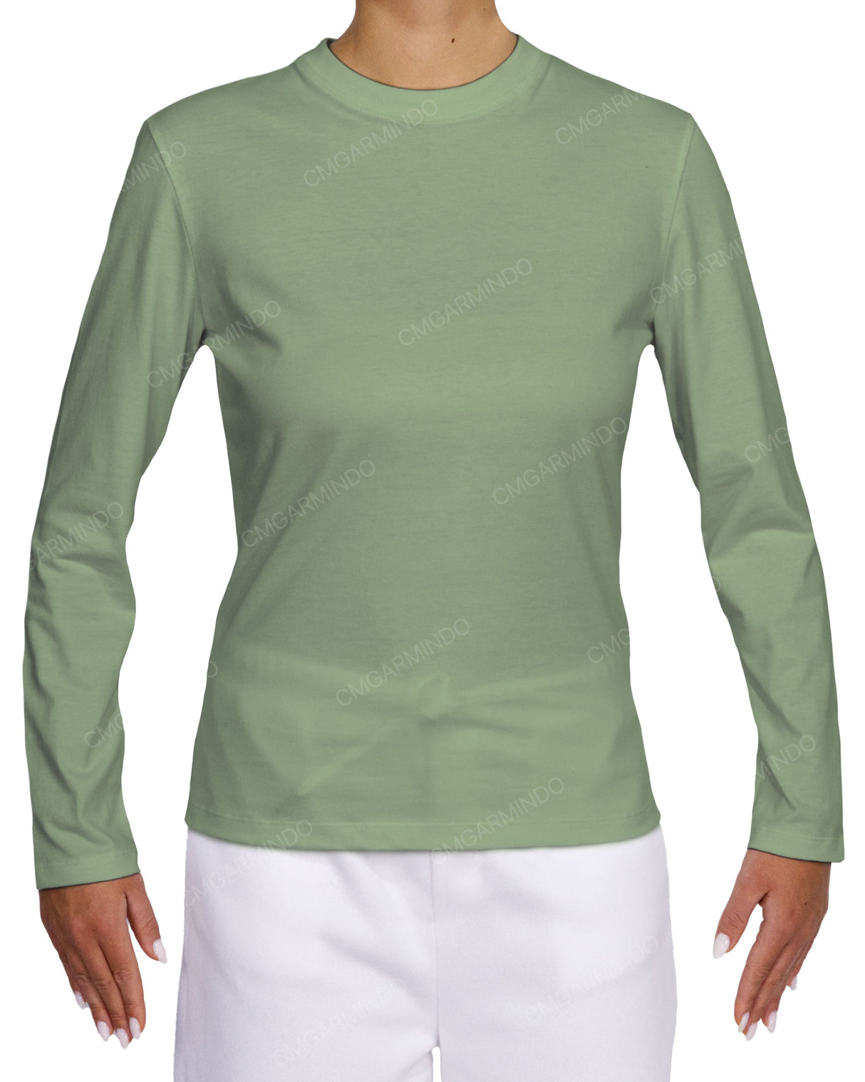 Fitted Long Sleeve Crew Neck T-Shirt