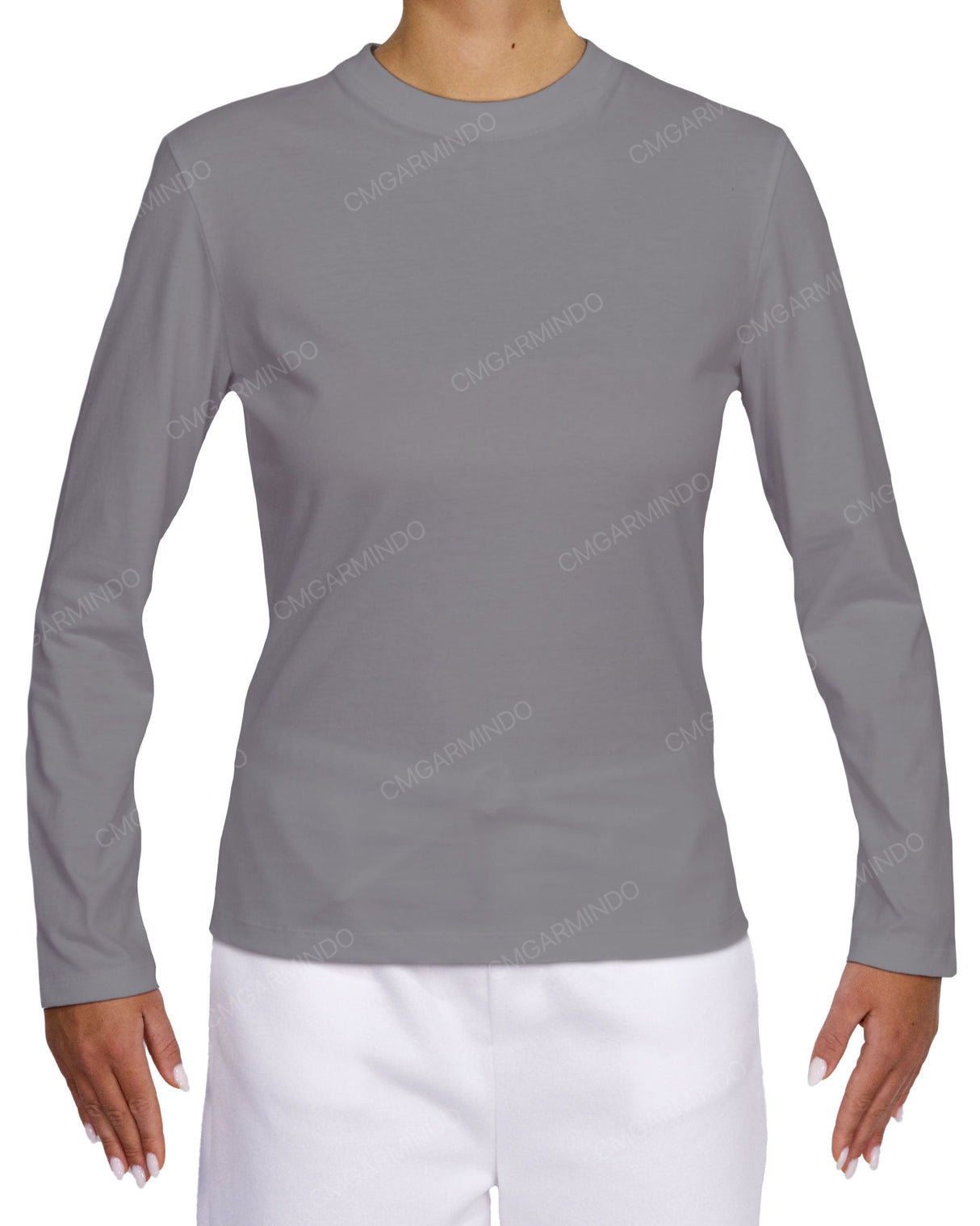 Fitted Long Sleeve Crew Neck T-Shirt