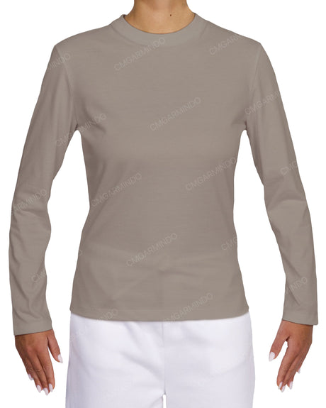 Fitted Long Sleeve Crew Neck T-Shirt