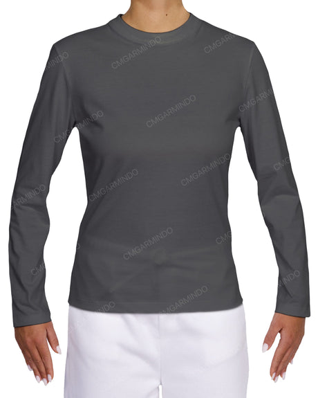 Fitted Long Sleeve Crew Neck T-Shirt