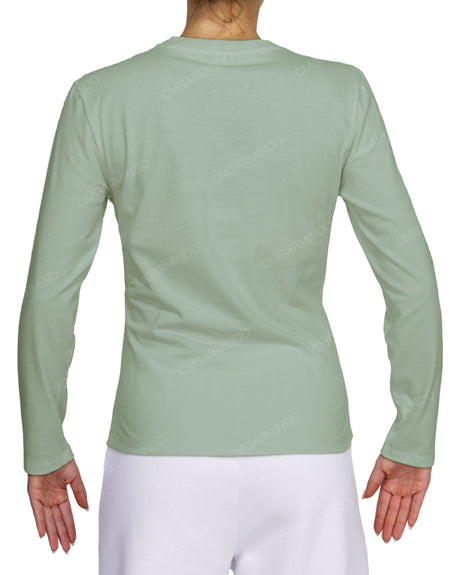 Fitted Long Sleeve Crew Neck T-Shirt