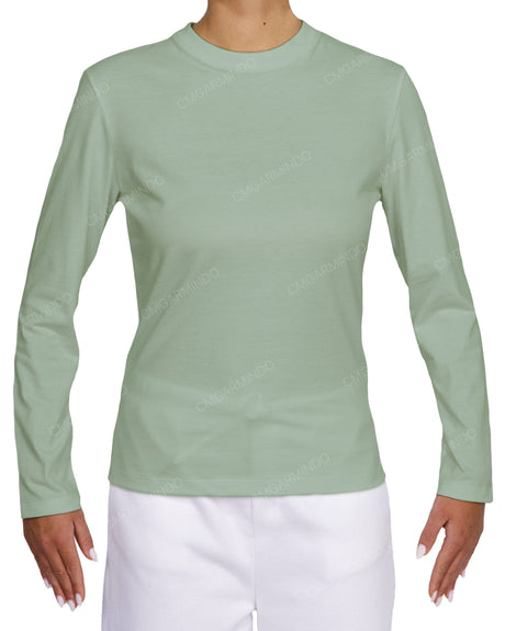 Fitted Long Sleeve Crew Neck T-Shirt