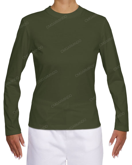 Fitted Long Sleeve Crew Neck T-Shirt