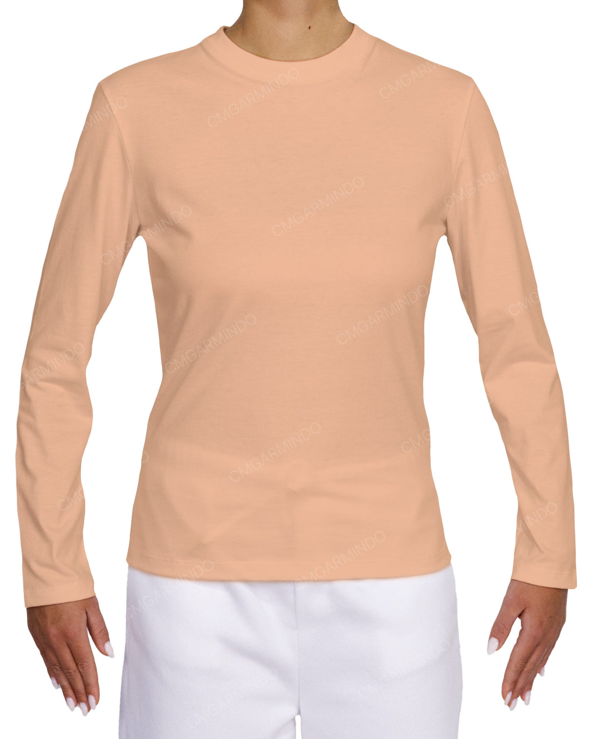 Fitted Long Sleeve Crew Neck T-Shirt