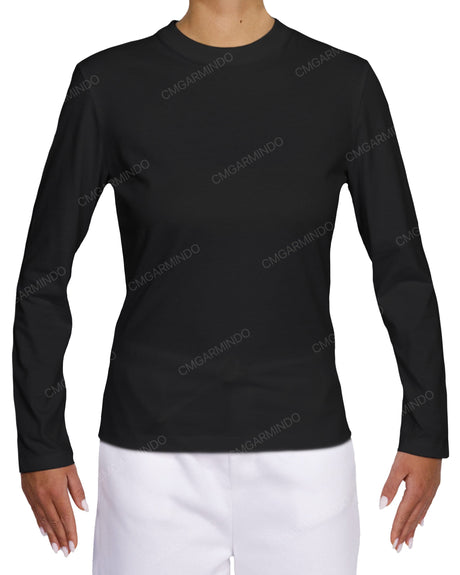 Fitted Long Sleeve Crew Neck T-Shirt