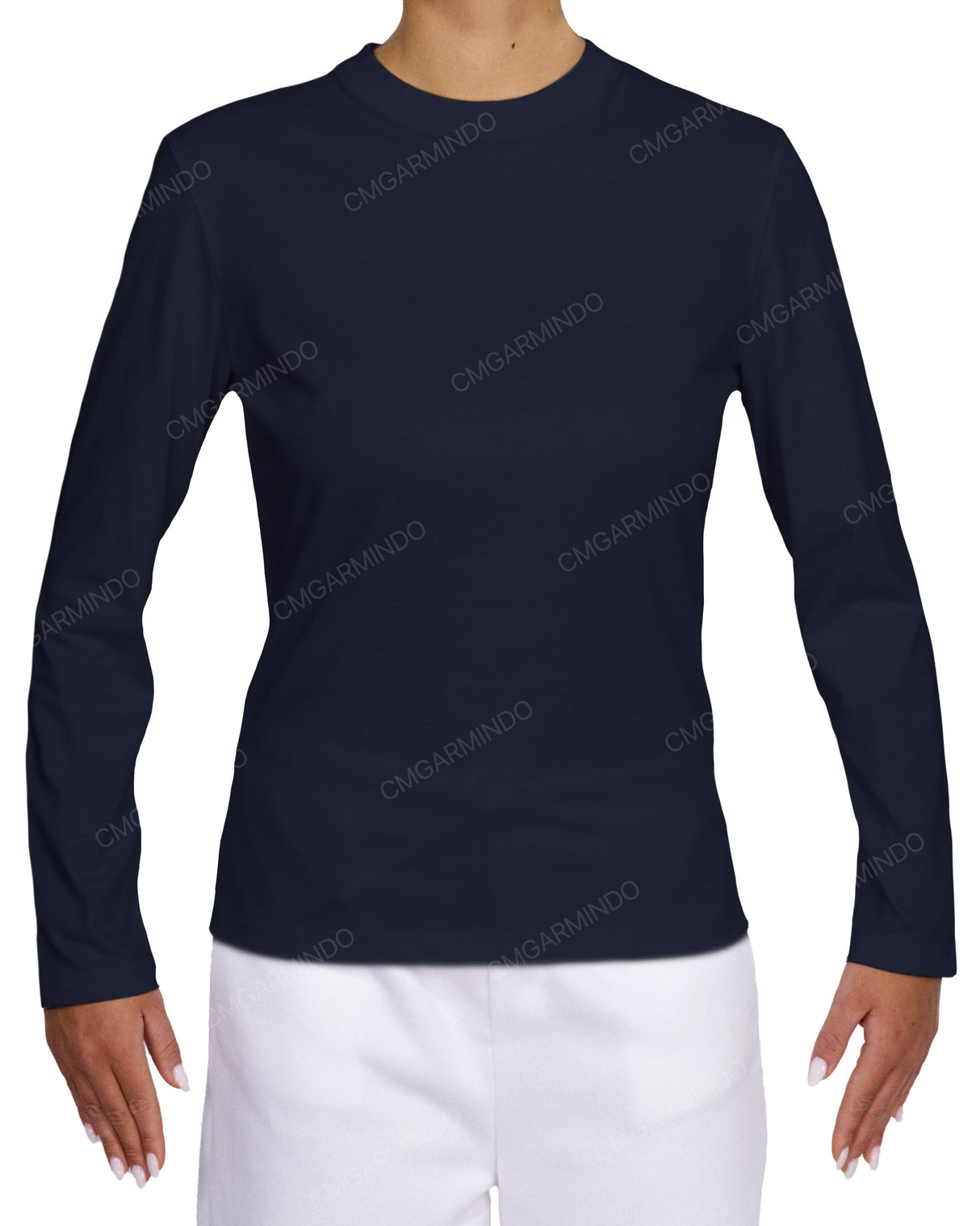 Fitted Long Sleeve Crew Neck T-Shirt