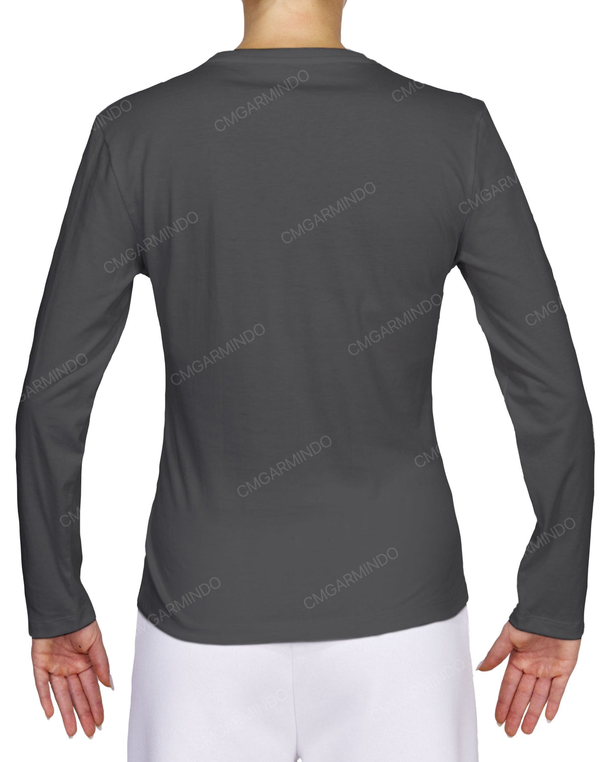 Fitted Long Sleeve V-Neck T-Shirt