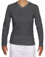 Fitted Long Sleeve V-Neck T-Shirt