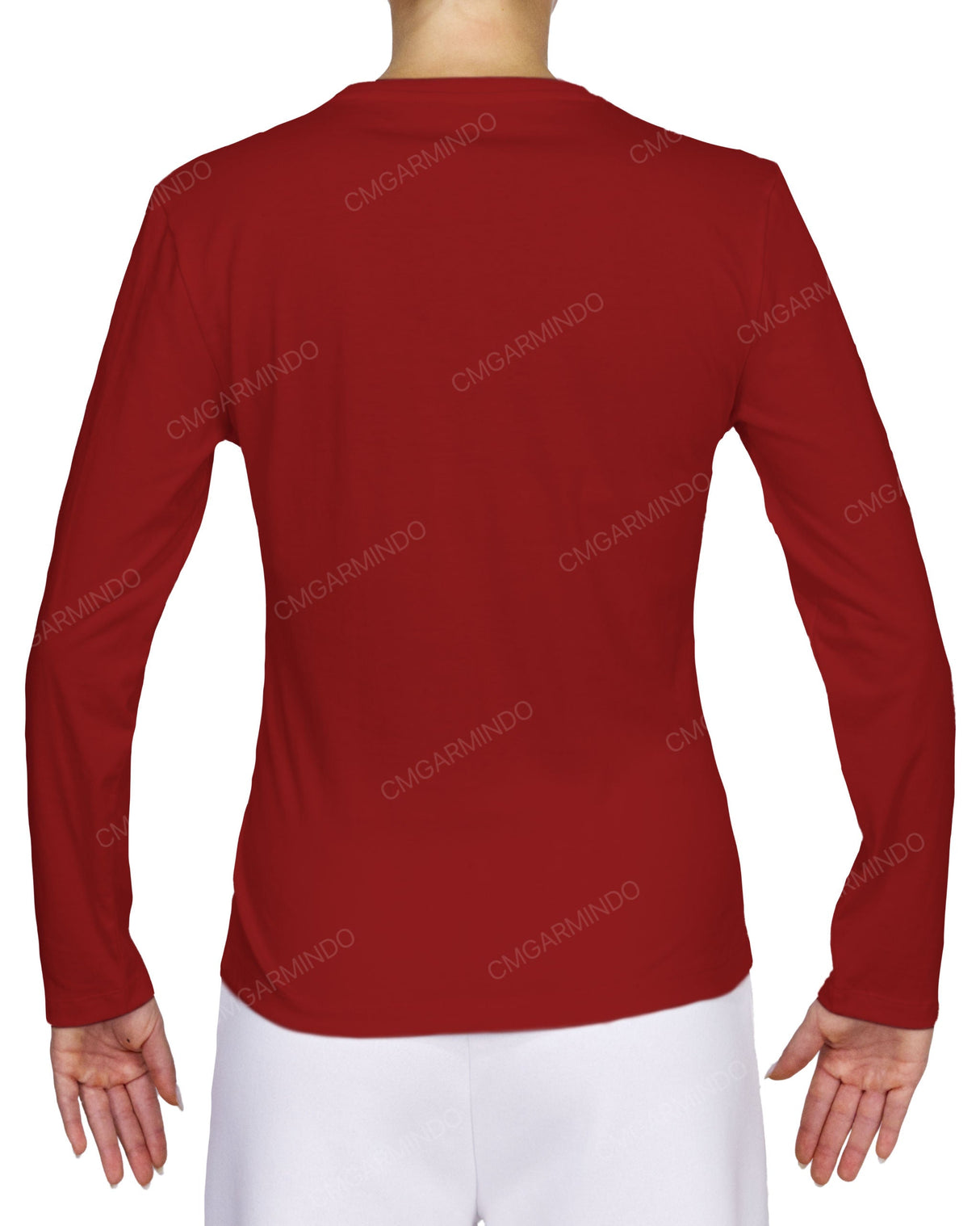 Fitted Long Sleeve V-Neck T-Shirt