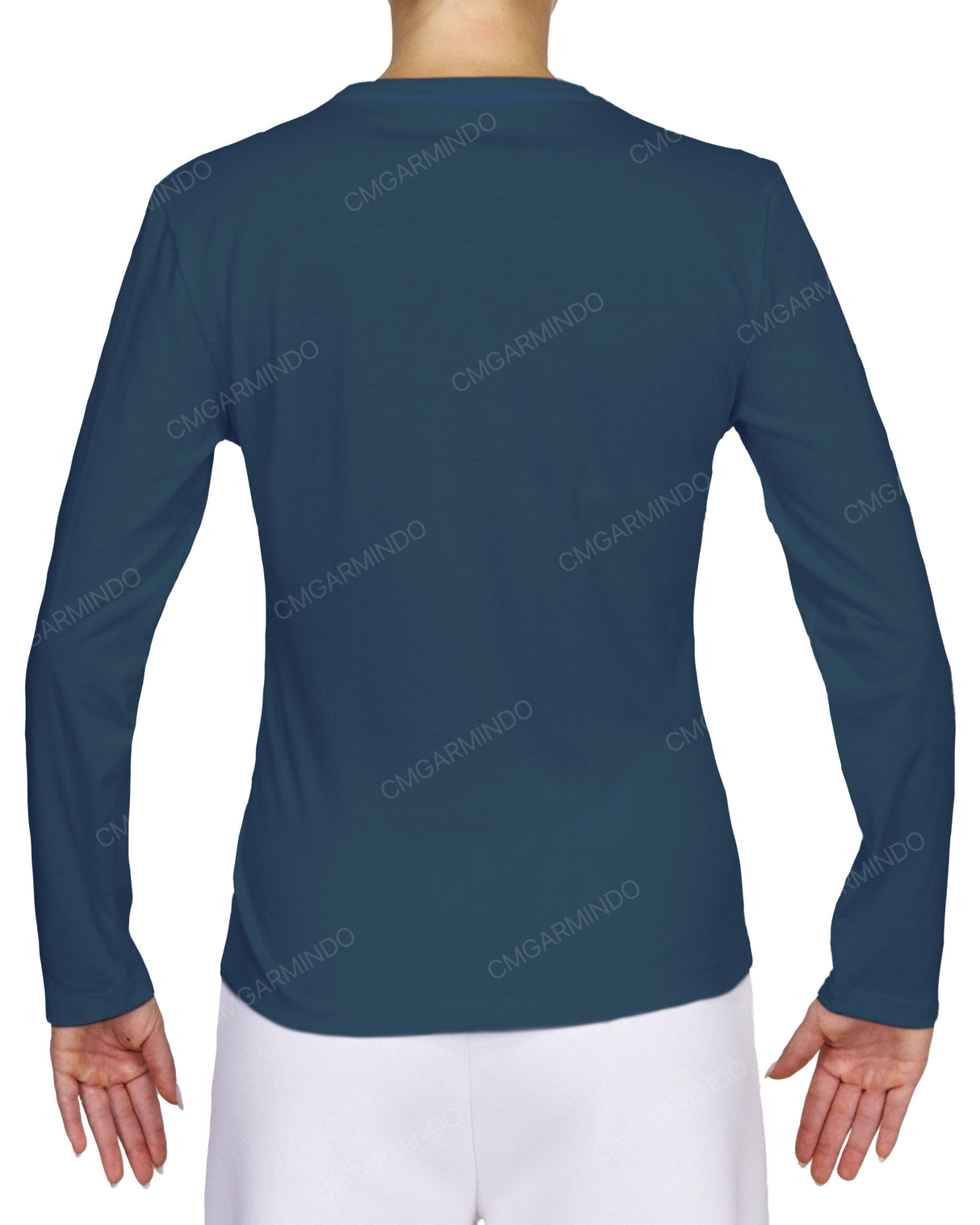 Fitted Long Sleeve V-Neck T-Shirt